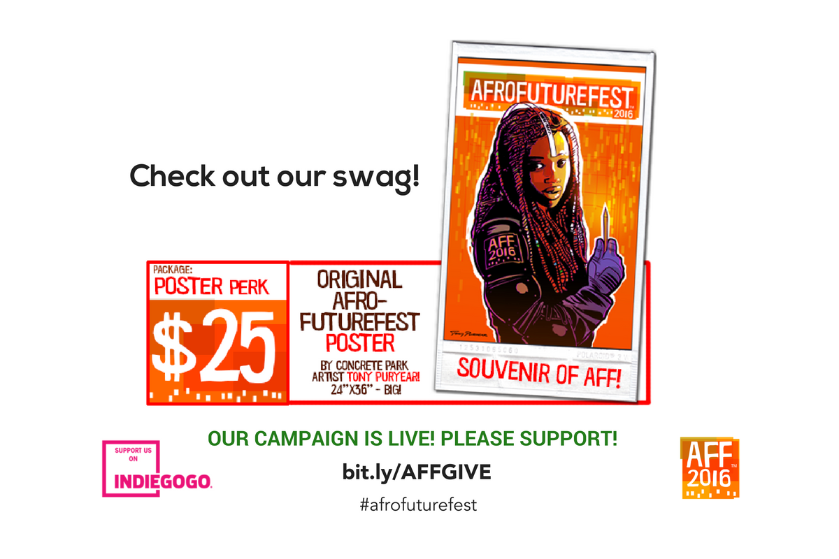 Afrofuturefest's tweet photo. You know we've got swag right? Check out these awesome perks! https://t.co/T4MaEwBSVI #afrofuturefest https://t.co/5QZ1ONJbCH