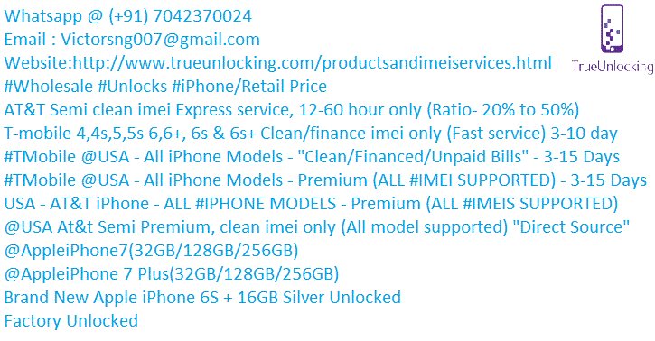 greatunlocker's tweet photo. #At&amp;t #USA #iPhone 3,3g,4,4s,5 (Clean #imei only) https://t.co/dSDDZkcTZp