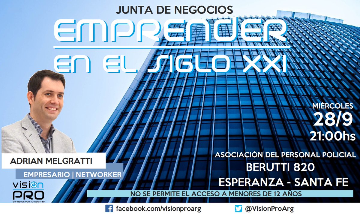 VisionProArg's tweet image. Hoy en ESPERANZA! Un gran #empresario y #networker aportando su #visión de los #negocios del Siglo XXI. Sólo para #emprendedores! #VisionPRO