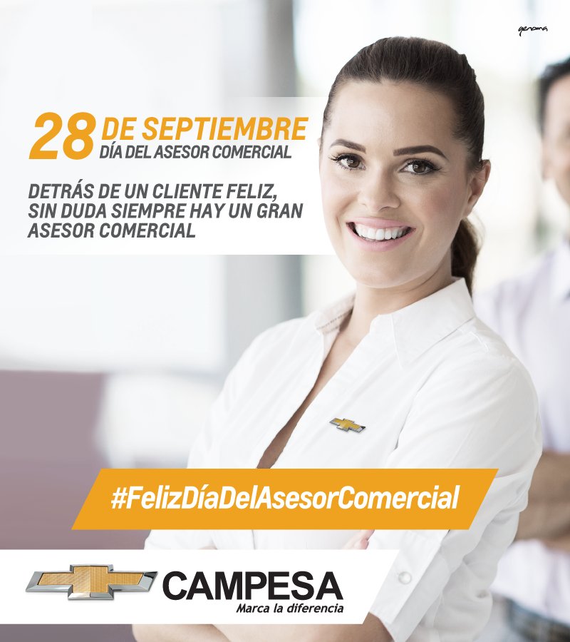 CampesaSA's tweet photo. Detrás de un cliente feliz sin duda siempre hay un gran asesor comercial. #FelizDíaDelAsesorComercial #CAMPESA #MarcaLaDiferencia https://t.co/tVKIYtzx3B