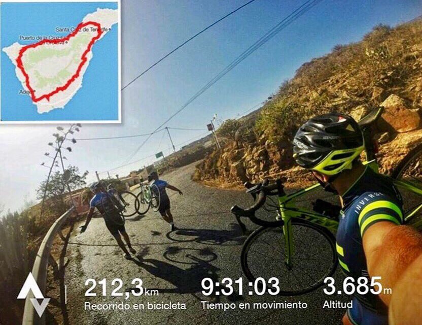 CanaryXperience's tweet photo. Our friend @omarmedinalopez successfully completed "La vuelta" to Tenerife island CONGRATULATION!  
#cyclingtenerife #lovecycling #paradise https://t.co/e7i4oleuzs