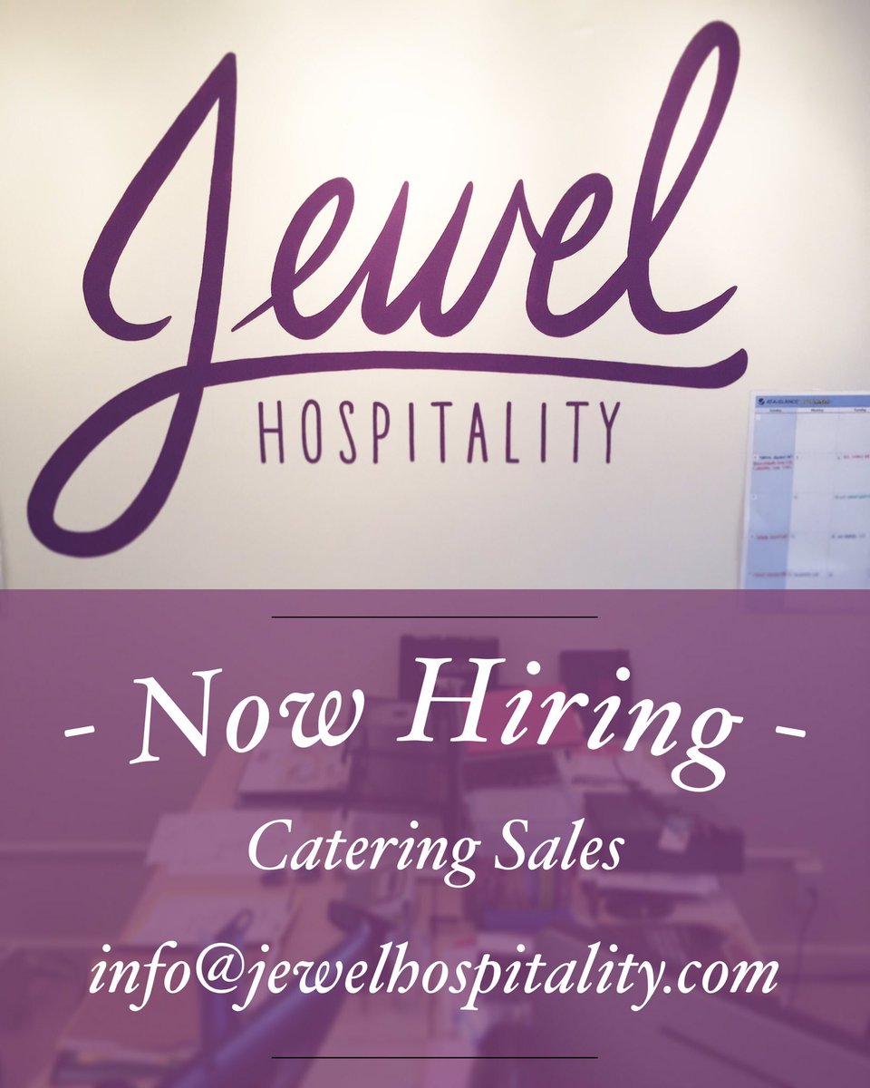We are currently hiring for our bridal and corporate sales team! Send your resume to info@jewelhospitality.com for more info.