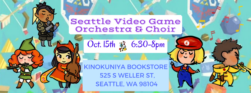 SeattleVGOC's tweet photo. Free #vgm concert Oct. 15th! :) Info: https://t.co/lIT9SZ1DkL #Seattle #VGOC #Zelda https://t.co/RxOWN8FFeC