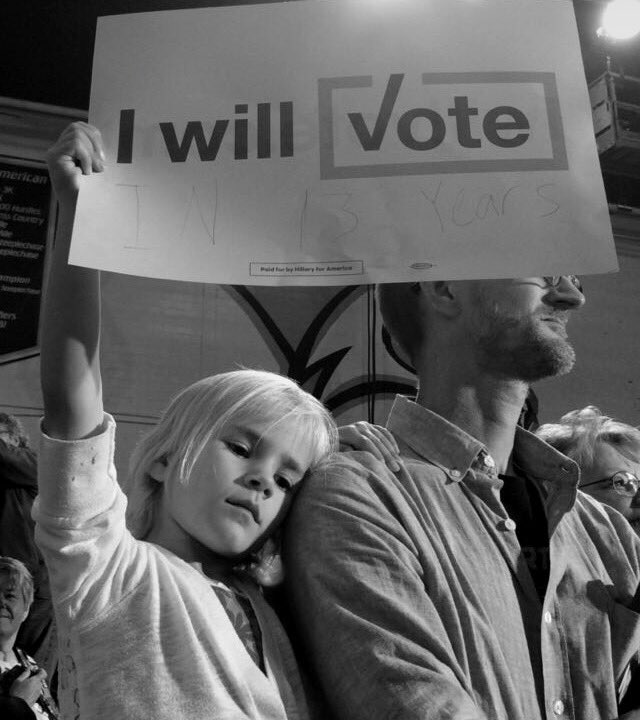 NCDPcasey's tweet photo. We need @HillaryClinton to ensure a bright future so that she knows she can be anything she wants to be #ImWithHer #StrongerTogether https://t.co/OY6vggIzb4