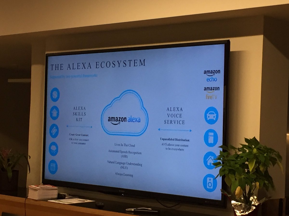 PhillyIOT's tweet photo. The Alexa ecosystem allows Alexa to keep learning new skills. #phillyiot https://t.co/e5ZY1UfhGH