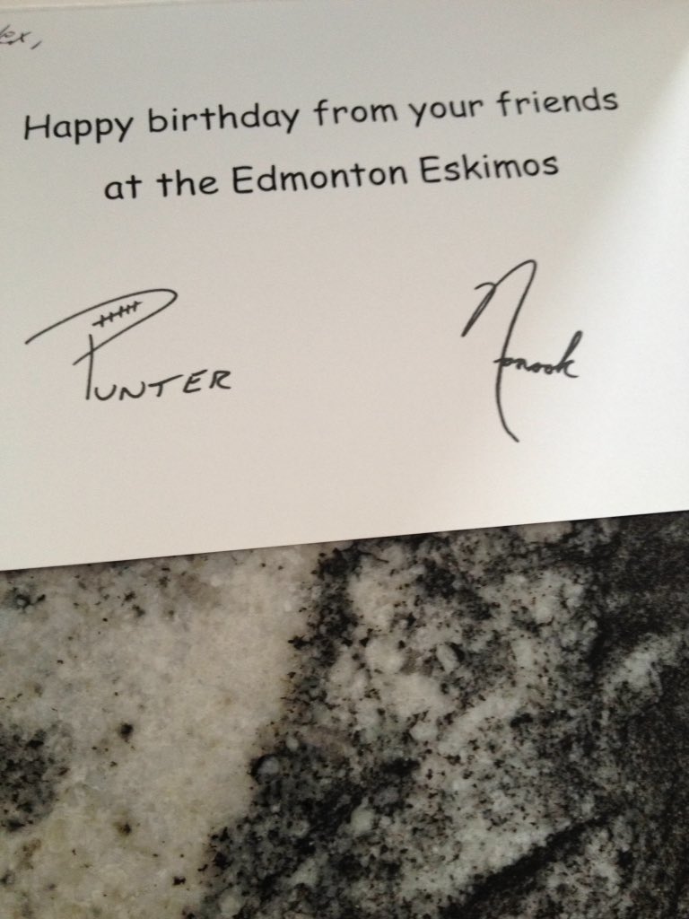 ykmnae's tweet photo. Kid came home to find @EdmontonEsks mascots mailed him a birthday card #fanforever #unexpected #happykid #thankyou https://t.co/fcfUR682Al