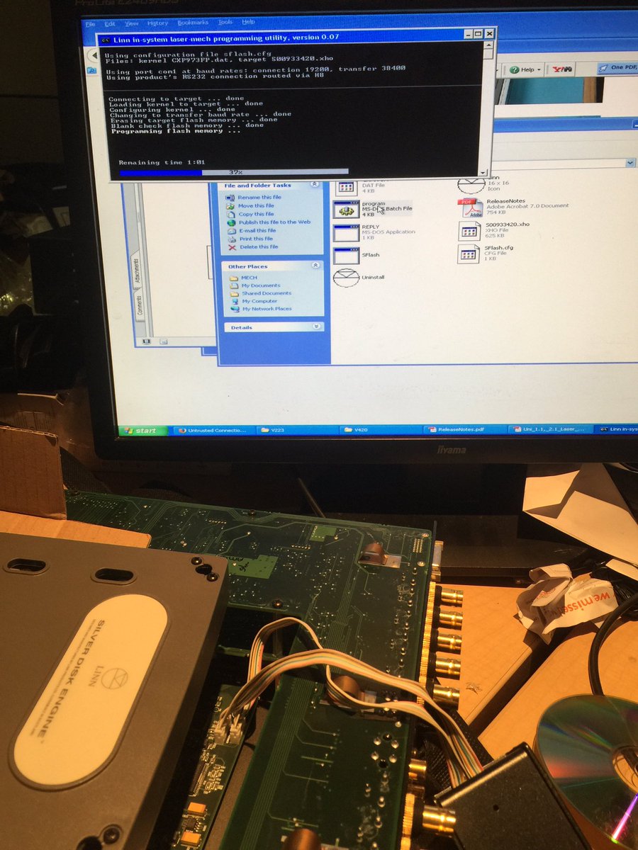 hiddensystems's tweet photo. Once upon a time in a world of CD there was firmware upgrades the old school way - and now @linnproducts DS - simples #unidisk #bestcdplayer https://t.co/JQxU7YtKV8