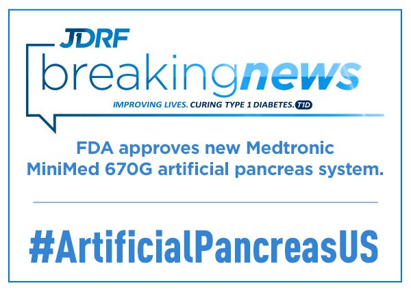 If you supported JDRF in the past decade, RT to tell everyone you made history! #ArtificialPancreasUS ow.ly/Pb85304ERBG