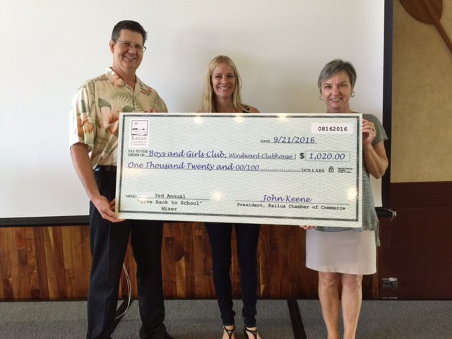 Thanks to those who 3rd Annual Give Back to School Mixer 100% was donated to the Boys &amp; Girls Club of Hawaii - Windward &amp; YMCA A+ Program.
