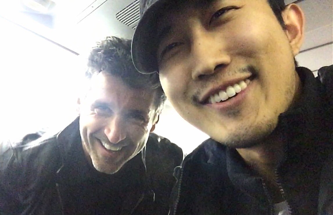 Two studs separated from birth, @PatrickDempsey joining in my shenanigans! #ClassAct #BostonAdventures #McDreamy #McCutie