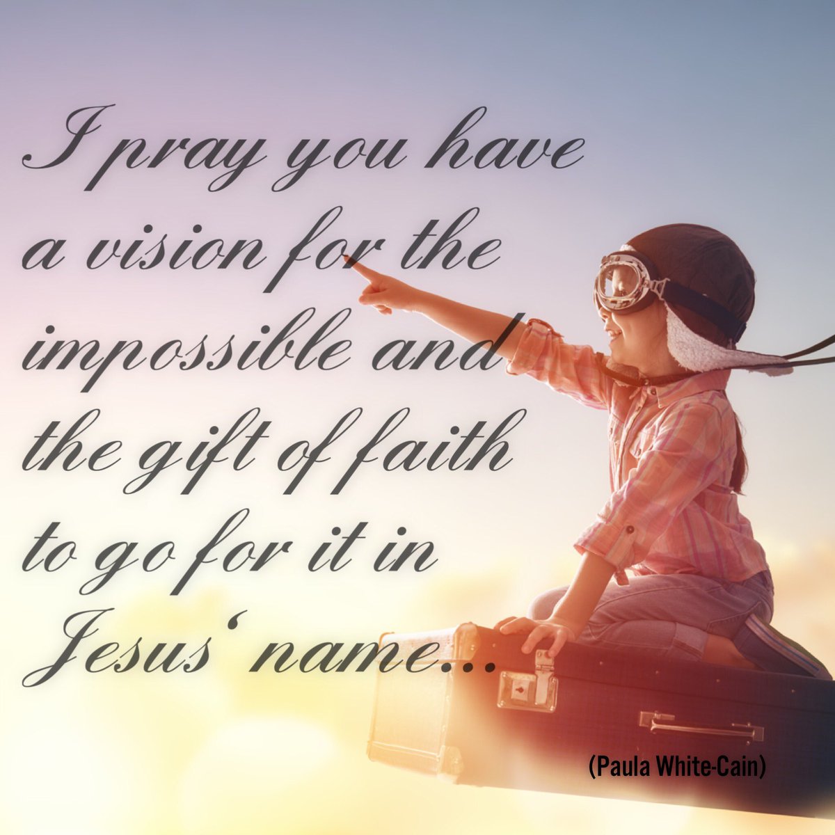 Paula_White's tweet photo. May God give you revelation and insight for the impossible.. Never stop believing! https://t.co/6eOI2hOEOK