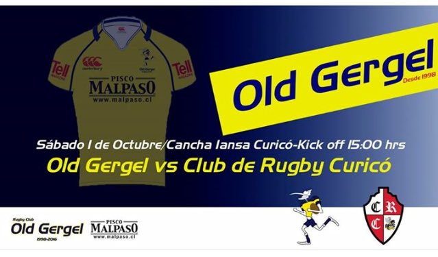 OldGergelRC's tweet photo. Acompáñanos este fin de semana al último partido de la fase regular  #jugadorMalPaso #arumaule2016 #vamosGergel @PISCOMALPASO https://t.co/xHIeRgvSMX