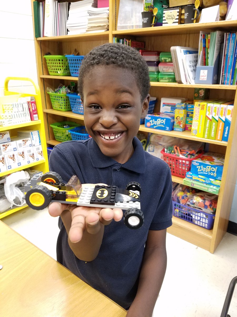 Did homework first, then made a "Batman Cadillac" while mom attended volunteer training. #7Habits #PutFirstThingsFirst @Principal_EDKES