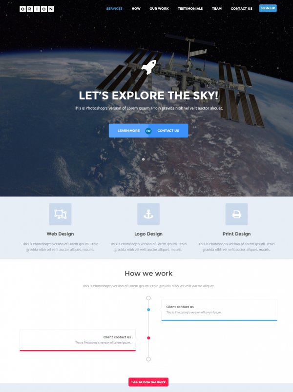 Designers_Today's tweet photo. Orion HTML5 Website Template https://t.co/icUAOYbdBu https://t.co/KOUuBbcbKm