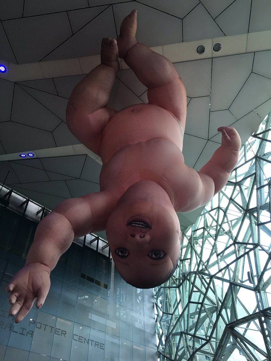 Korrorook's tweet photo. #marceconf if still in Melbourne head to fed square atrium - human mobile - baby wants to play https://t.co/lkO3dlx84a