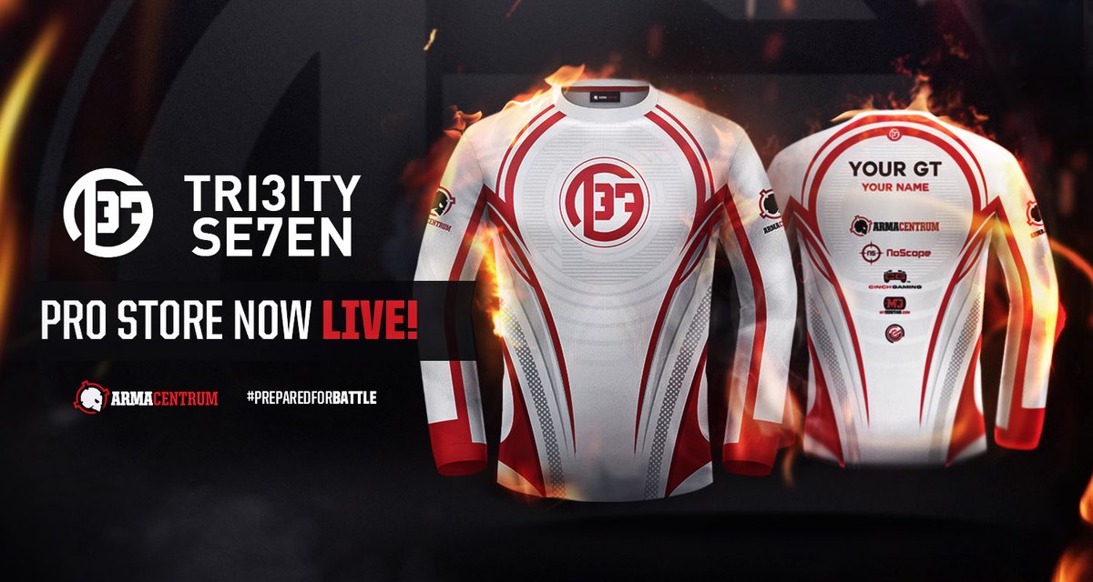 Tri3itySe7en's tweet photo. Wear the Jersey that #T37Red competes in! Get Your Own Customized from @ArmaCentrum Today! 🔥

https://t.co/p7pre8XoIv https://t.co/AzkJogWNNj