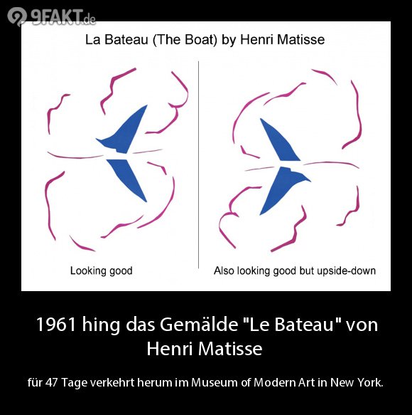 GoogleExpertUK's tweet photo. The MoMA in #NYC hung Matisse's 'Le Bateau' upside-down for 47 days before an #art student noticed the error. https://t.co/mYfOjndCRK