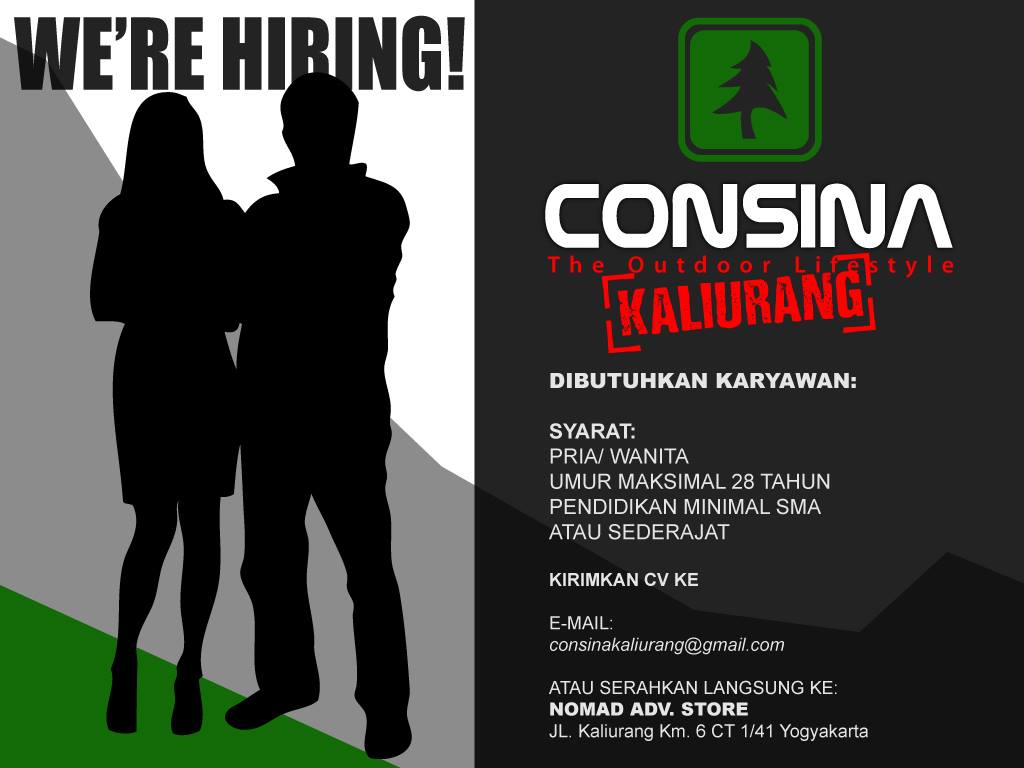 #jogjalowker <a href="/CSN_Kaliurang/">Consina Kaliurang</a>: karyawan toko | parttime | ce/co maks28th min.SMA/sdrajat | consinakaliurang@gmail.com