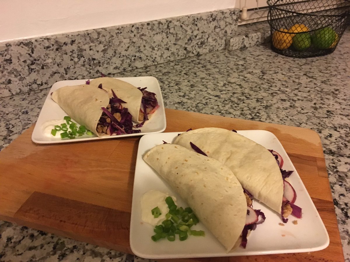 Despite earlier issues tonight served up tasty Korean Pork Tacos from <a href="/BlueApron/">Blue Apron</a>. #Redemption #OmNomNom #CookingAdventures w/ #BlueApron