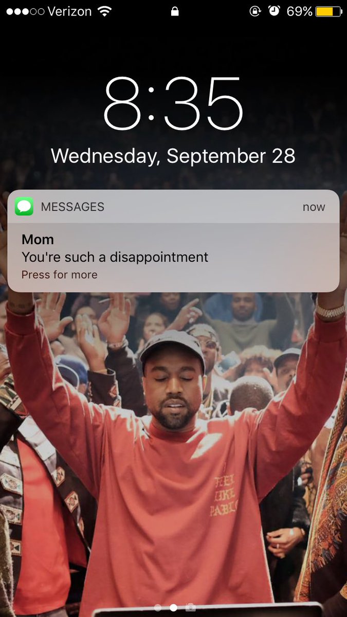 this is the best screensaver cos whenever i get a notification, Kanye holds it up for me