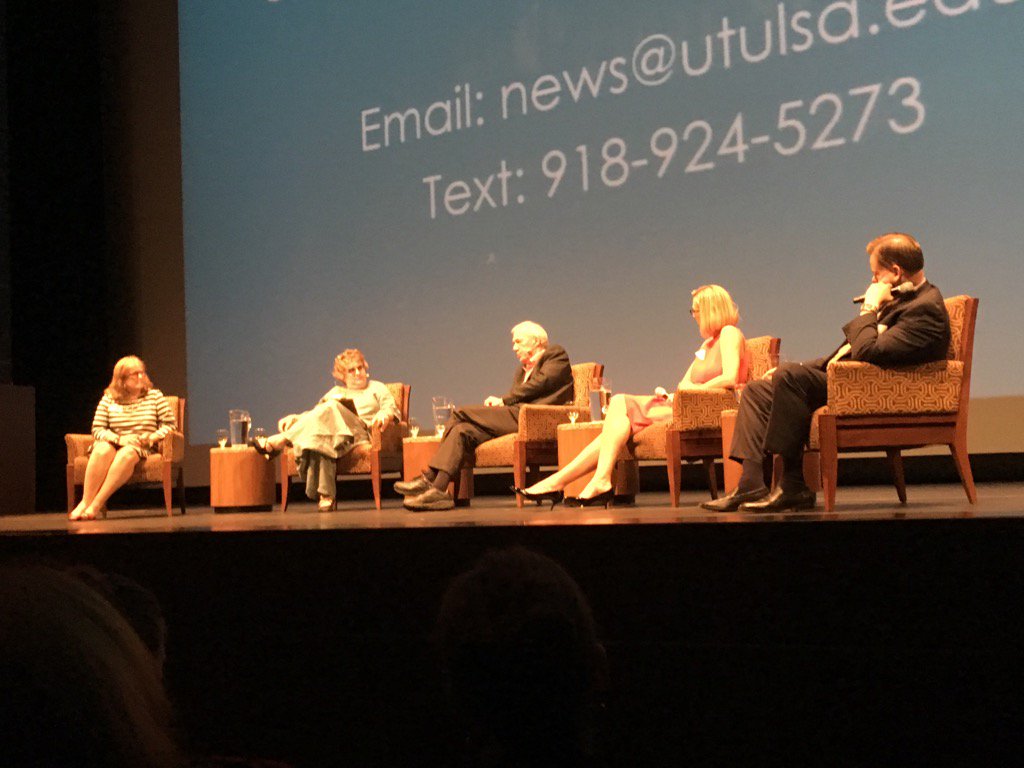 Joe_Worley's tweet photo. Boston Globe Spotlight Team Robbie Robinson, center, discusses investigative journalism and victims in Tulsa. https://t.co/r2F635LqLd