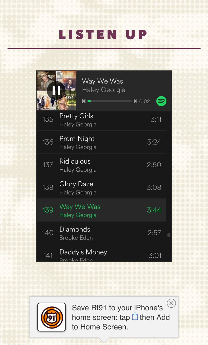 haleygeorgia's tweet photo. Honor to be added to the @Route91Harvest playlist on @Spotify ready 4 VEGA$$$$$ #prettygirlsmixtape #prettygirls #redic #waywewas #promnight https://t.co/INeJy3HbPx