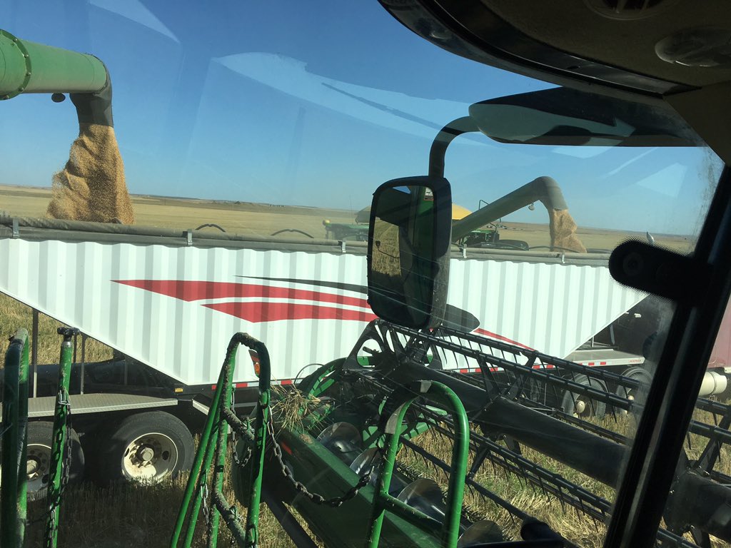 AaronkccRyan's tweet photo. Back at it again today. After 6 days off from the rain. #westcdnag #farm365 #harvest16 https://t.co/5YtQgJm8lY