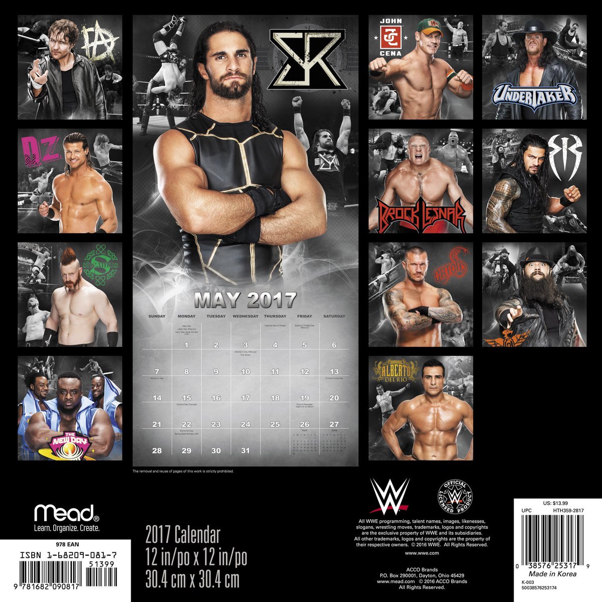 wwe calendar 2021