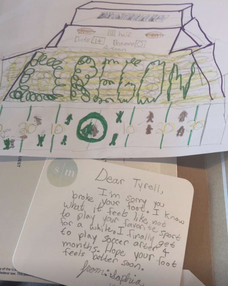 Tyrellcrosby's tweet image. I'm rarely speechless, but this was truly special coming from a little girl who overcame cancer