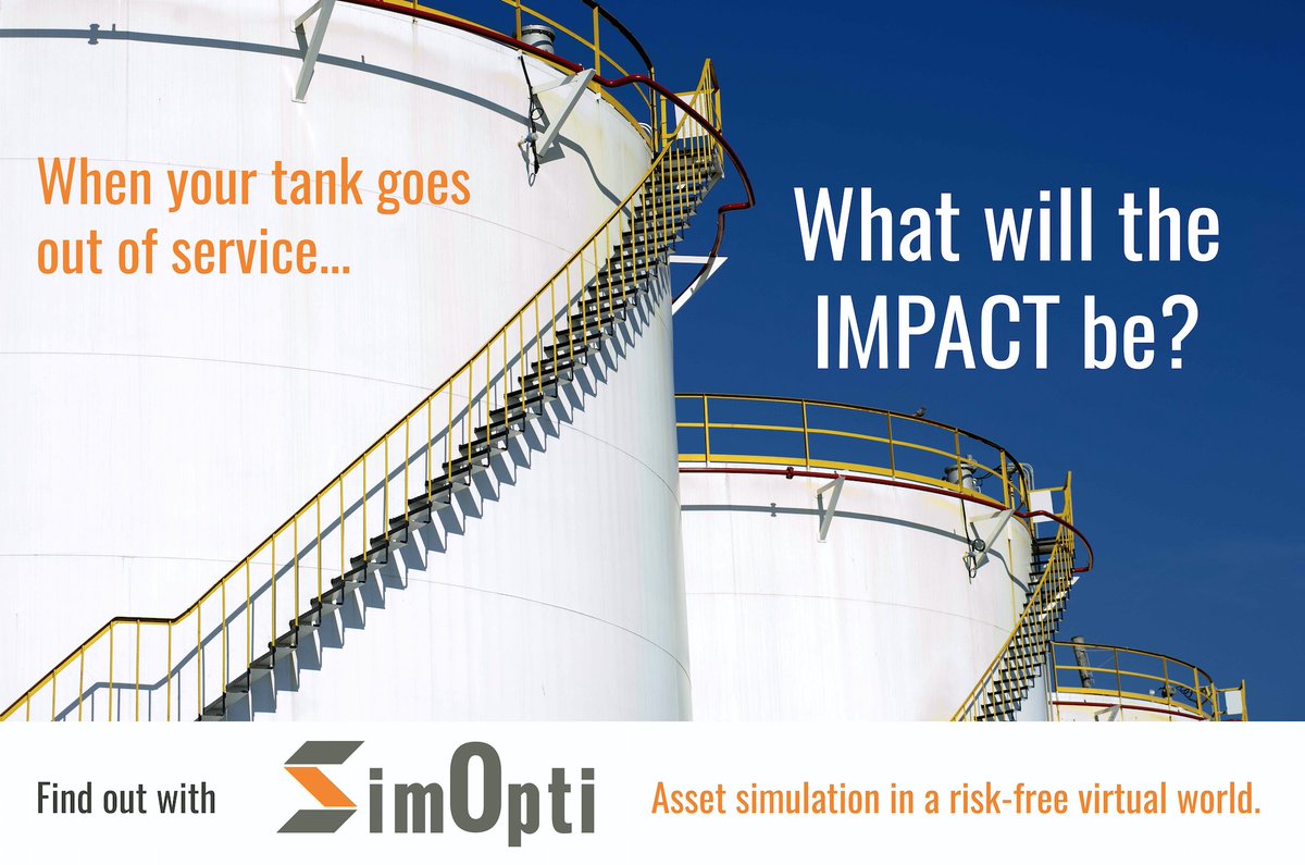 streamsystems1's tweet photo. Your tank needs to go out of service. What will the impact be? Find out with SimOpti.
#pipelinetechnologyday #IPCYYC #oil #innovation #tech https://t.co/7x7E4vKQiq