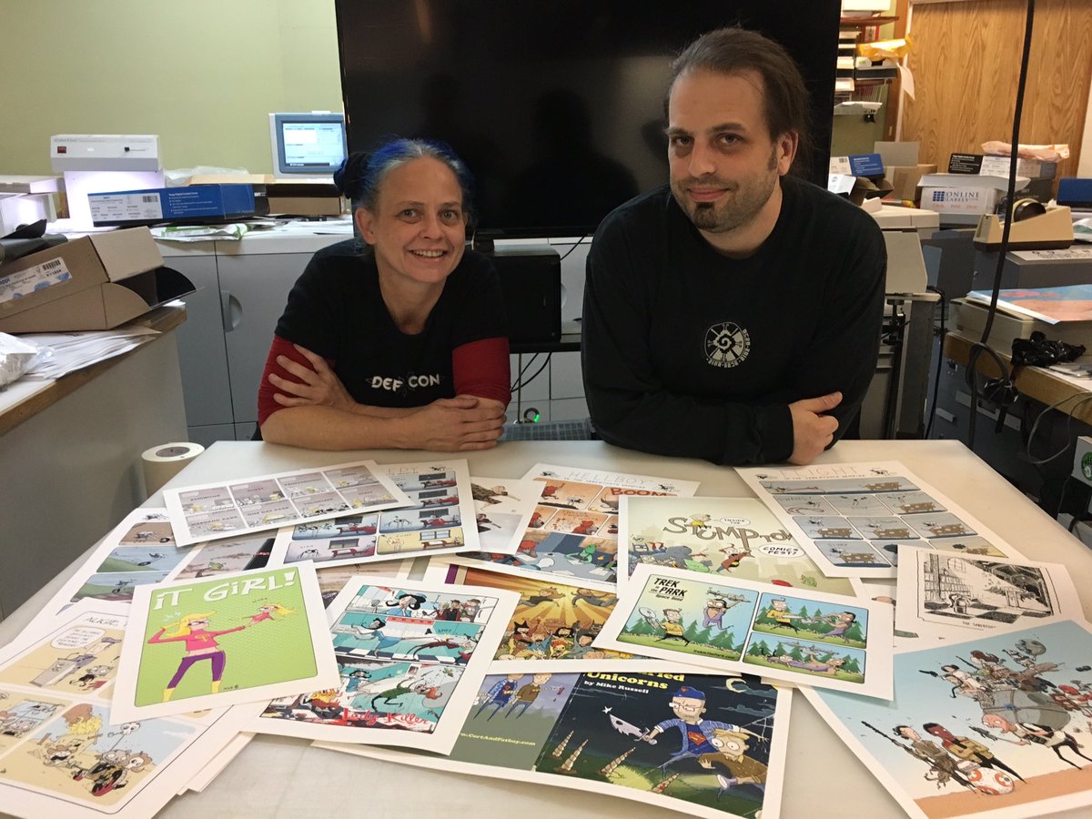 culturepulp's tweet image. Just picked up one-off prints for next week's @sequentialart show from Lori and Phil at @ColorHaus -- they are DELIGHTFUL to work with.