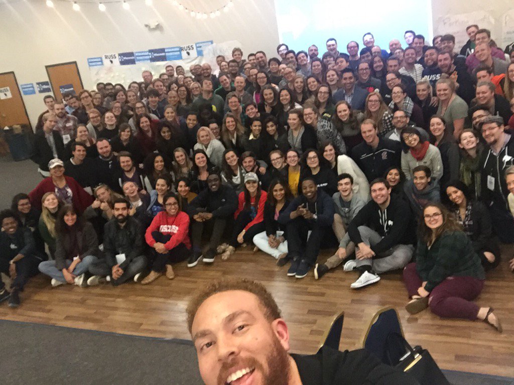 ccorbisiero's tweet photo. just a couple hundred people who accept that i carry a selfie stick in my purse. #trainwi https://t.co/OwkYBJUOgg