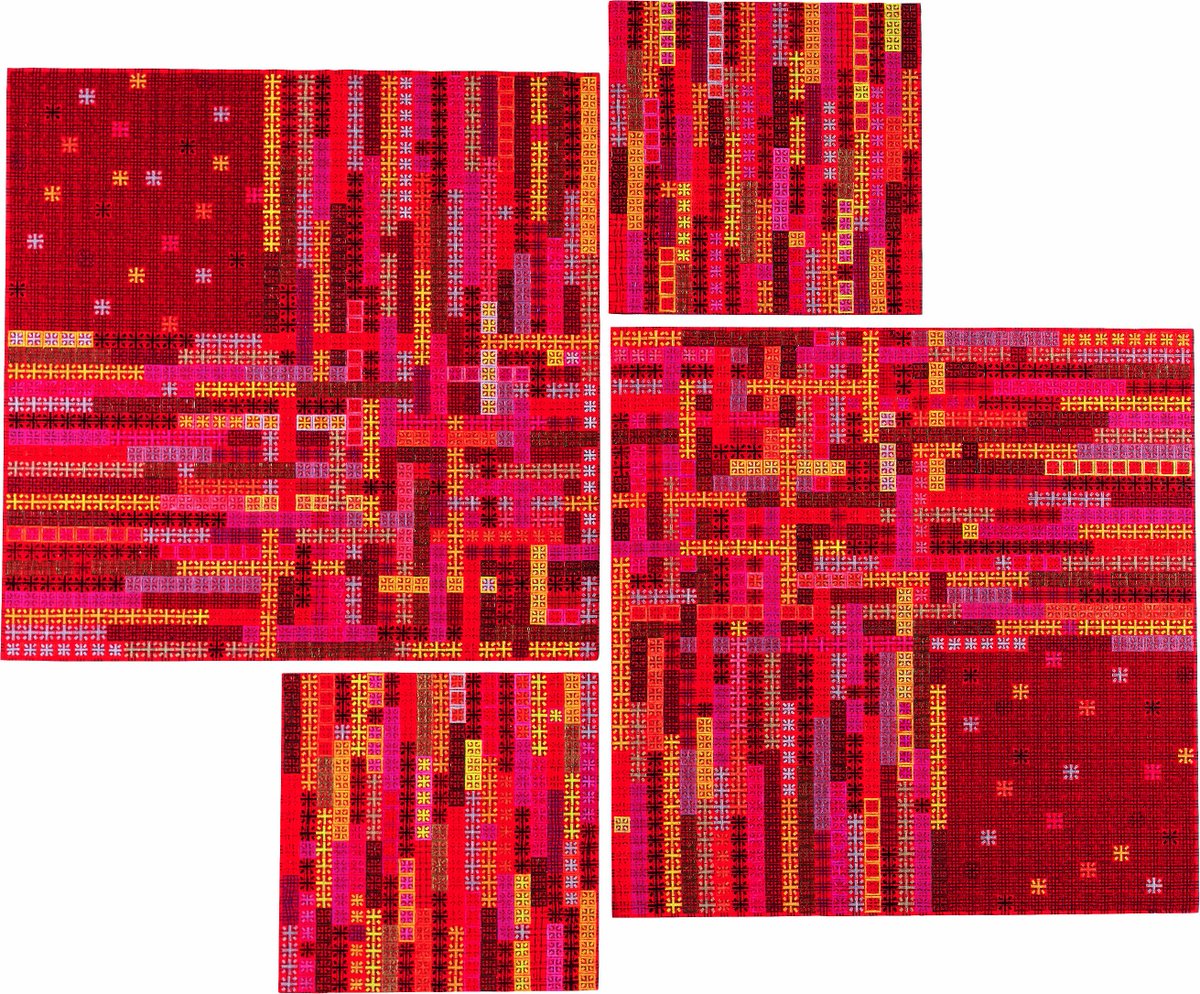 MinshengArt's tweet photo. Ongoing#Exhibition#DynamicField: #Abstraction And Beyond  9/25-10/23：#DingYi’s painting---Appearance of Crosses https://t.co/fegluDcu1F