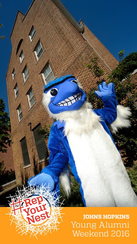 JHU_Alumni's tweet photo. Are you coming back to campus for Young Alumni Weekend? Be on the lookout for our Snapchat filter at select events! #JHUYAW2016 #RepYourNest https://t.co/NznsUXMb3j