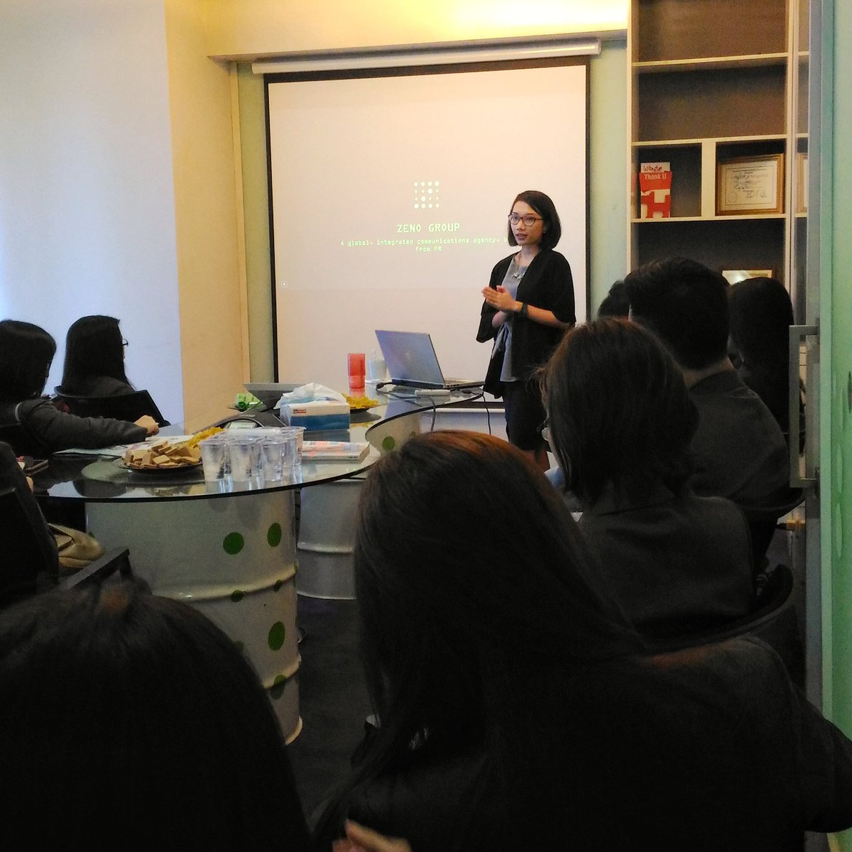 ZenoJakarta's tweet photo. Our very own @winawilanisa share about Zeno Group to students from Pelita Harapan Univ on student visit session. @HMJ_ILKOM_UPH https://t.co/qOD5DyrEKQ