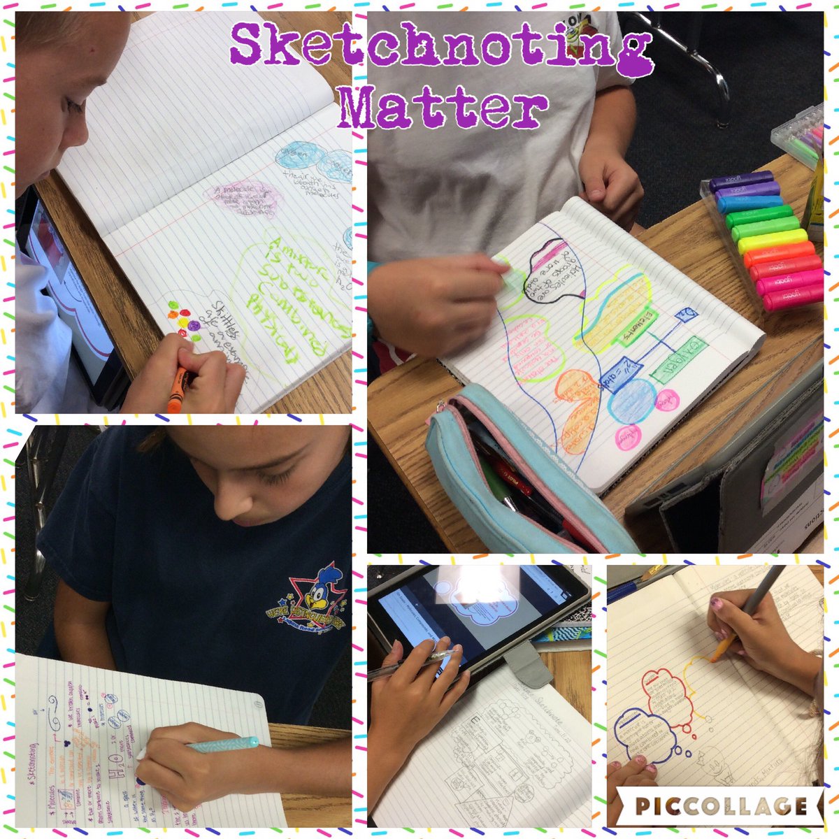candacedibella's tweet photo. First-timers #sketchnoting elements, molecules, and compounds! @LagunaRoad @teachusingtech @annkozma723 https://t.co/d2nNGotgVL