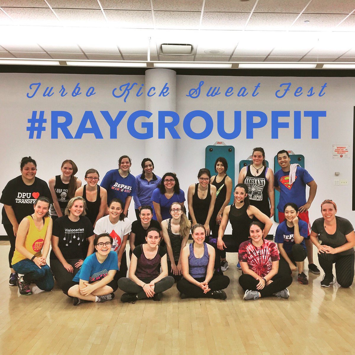HerCDM's tweet photo. Tonight was FUN at #TurboKick with @jdhugg at the @depaulcampusrec! #RayGroupFit #DePaul #HerCDM #workhardplayhard https://t.co/cHMpvnDzr5