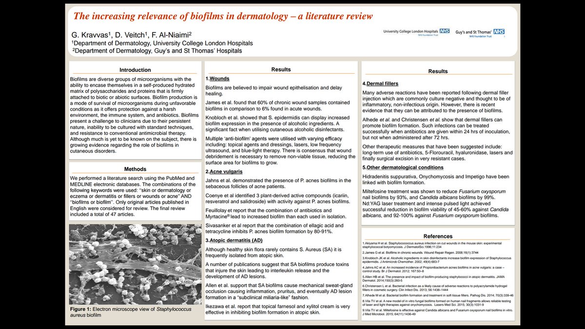 The role of biofilms in skin medicine - such an important and under appreciated topic
#EADV #EADVvie #EADV2016 #Vienna