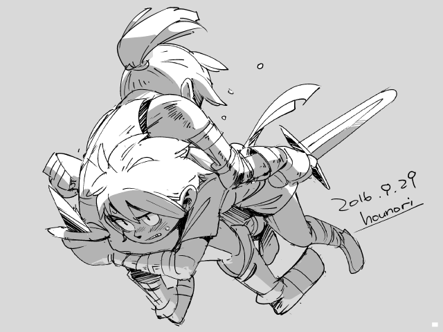 お絵描き:体当たり 