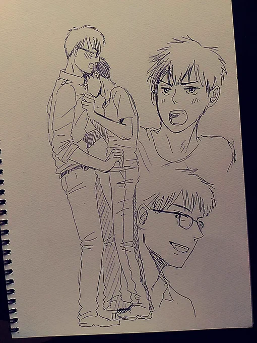 あと私が描いたてーいくって漫画を好きと言って描いてくれた😭うう…ちくしょう…本人描くよりイケメン…!;;; 