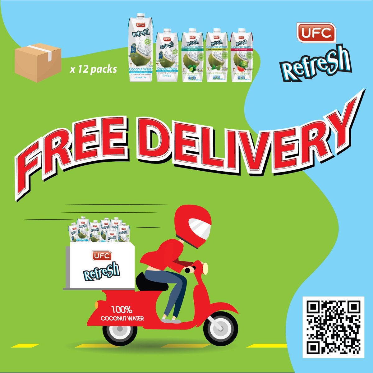 ufcrefreshcoco's tweet photo. #UFCrefreshcoco #CoconutWater is now offering free delivery in #Thailand! Just place your order through Facebook/UFCcafe or Line/UFConline https://t.co/XUc4rTzbHc