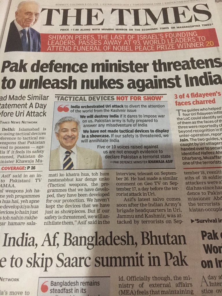 While India shows restraint look at this Joker ! Common people in Pak should ensure such people are phased out !