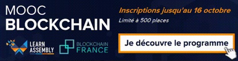 Vous avez jusqu'au 16 octobre pour vous inscrire au MOOC #Blockchain !
► moocblockchain.com