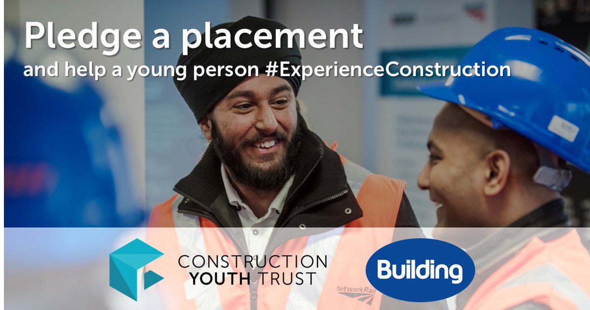 ConstructionYT's tweet photo. Can you pledge a placement to help a young person #ExperienceConstruction? Register here -https://t.co/RbSq05ZRZX #workexperience https://t.co/wesPMGQfIl