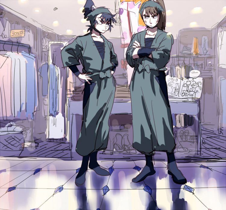 「長次と留三郎 」|セロリのイラスト