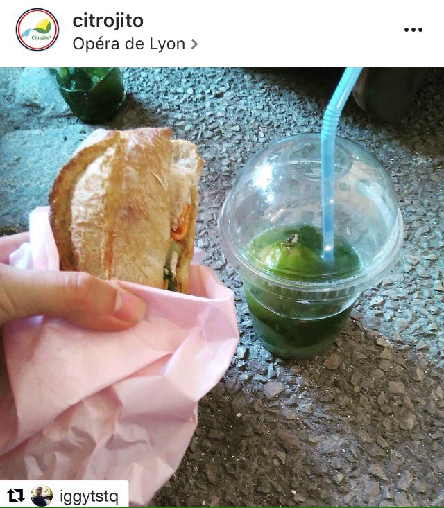 28°C cet après-midi, alors quoi de mieux avec ton casse-croute qu'un super Citrojito ?! Moi je vois pas... ! #citrojito #onlylyon #iggers