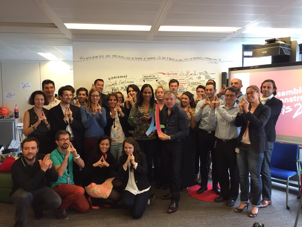 Clap de fin pour la concertation <a href="/Paris2024/">Paris 2024</a> avec #ChristineArron &amp; #ThierryRey : merci aux collaborateurs FDJ mobilisés ! 
#GagnonsEnsemble