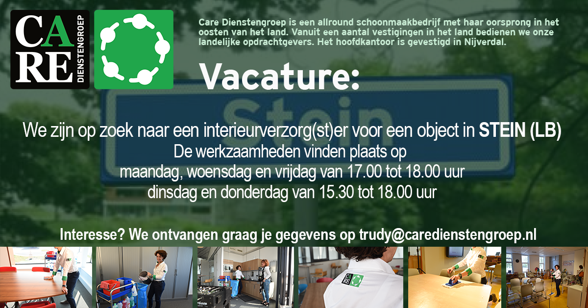 We zoeken een leuke collega in #Stein (LB)