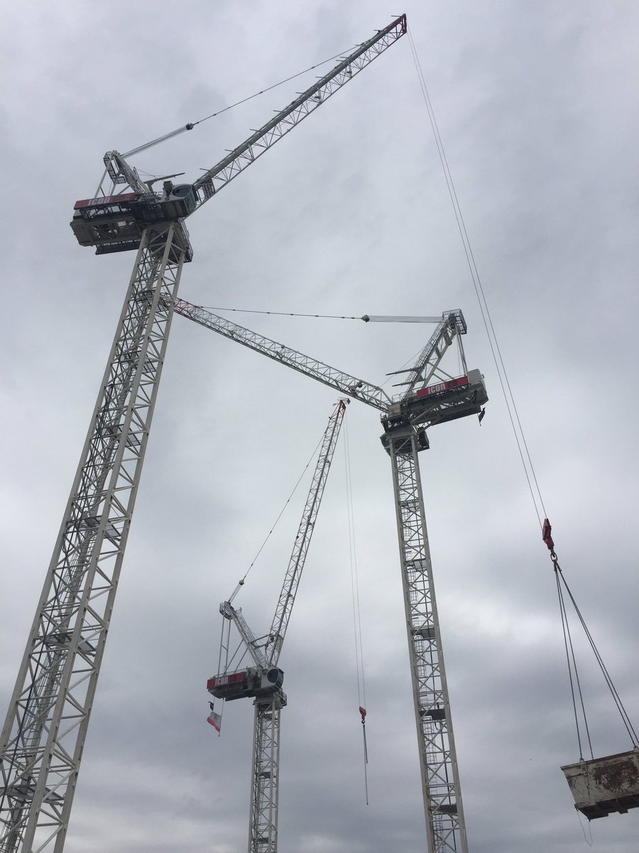 PeterSchnyder7's tweet photo. Cranes against the sky,
Not the bird, but the machine.
Birds don't lift girders.

#highrise #haiku #economy #ecology https://t.co/t43imu5Rbr