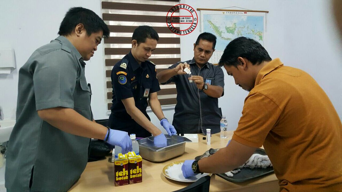 LanPSDKPBitung's tweet photo. Pendampingan uji formalin, oleh Kasubdit Pengolahan Dit. PPSDP di Makassar. 
#integritas #kerjanyata #lan2update https://t.co/FxwlsIloDi